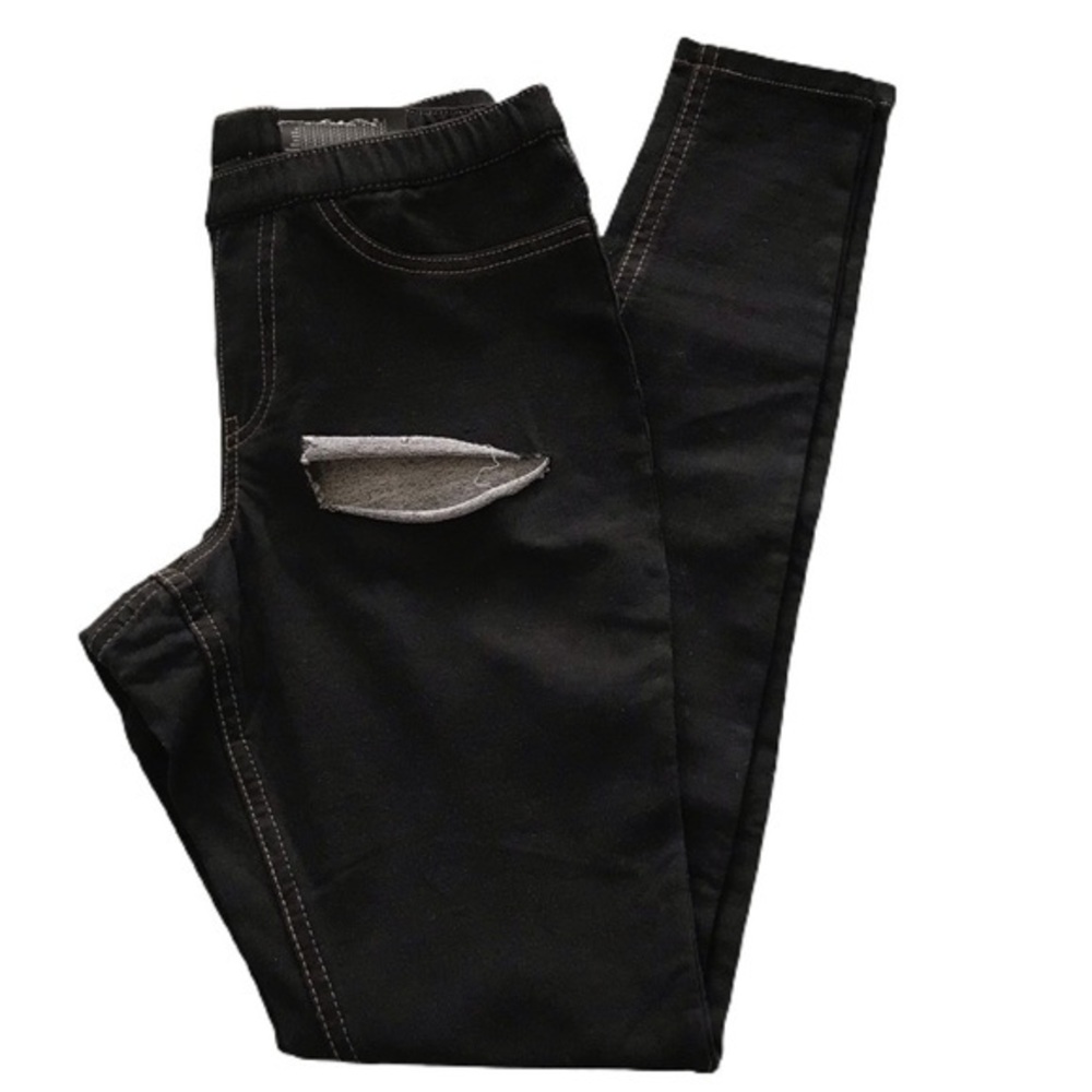 NWT Hue Black denim Leggings